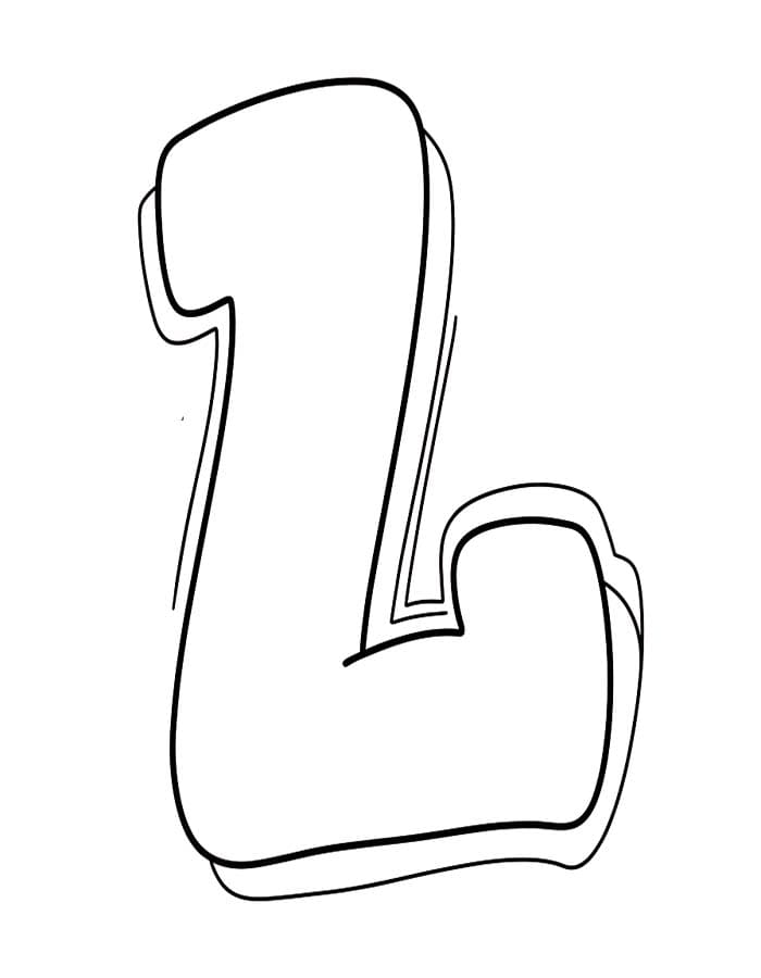 Letter L afdrukbaar basis