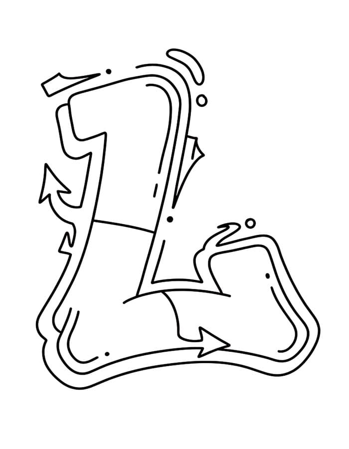 Letter L afdrukbaar voor kinderen