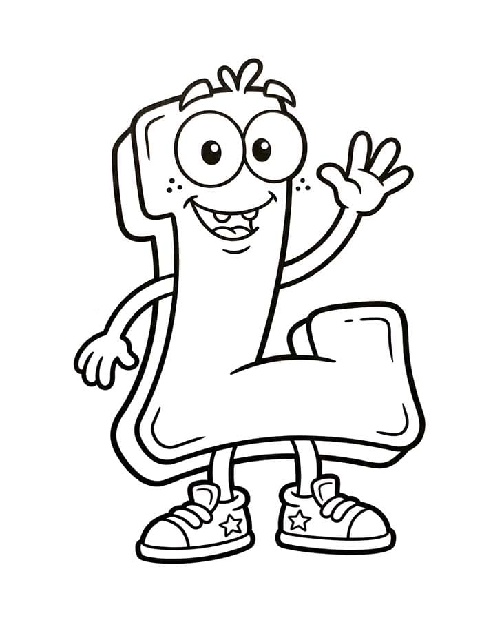Letter L gratis afdrukbaar basis