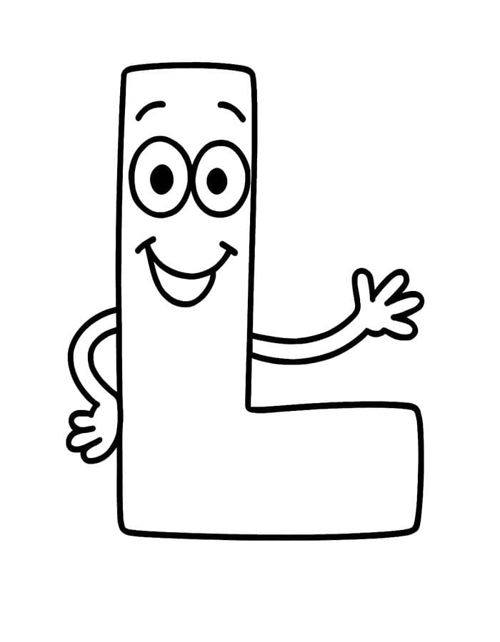 Letter L gratis afdrukbaar simpel