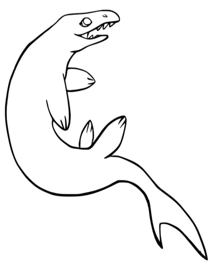 Mosasaurus afdrukbaar basis
