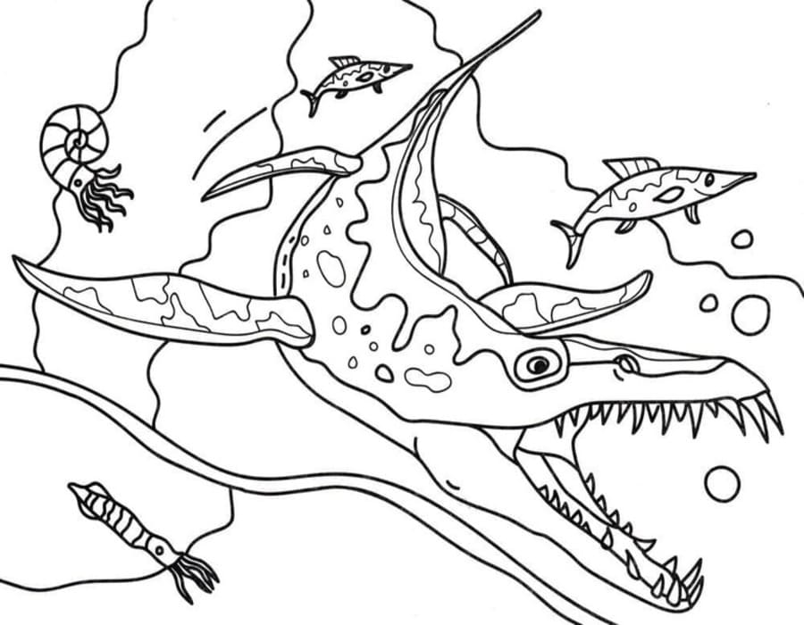 Mosasaurus afdrukbaar eenvoudig