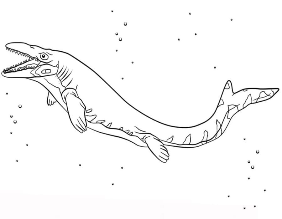 Mosasaurus afdrukbaar simpel