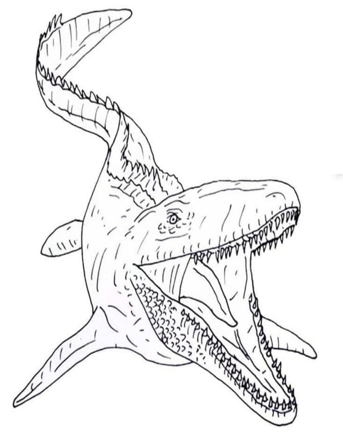 Mosasaurus afdrukbaar voor kinderen
