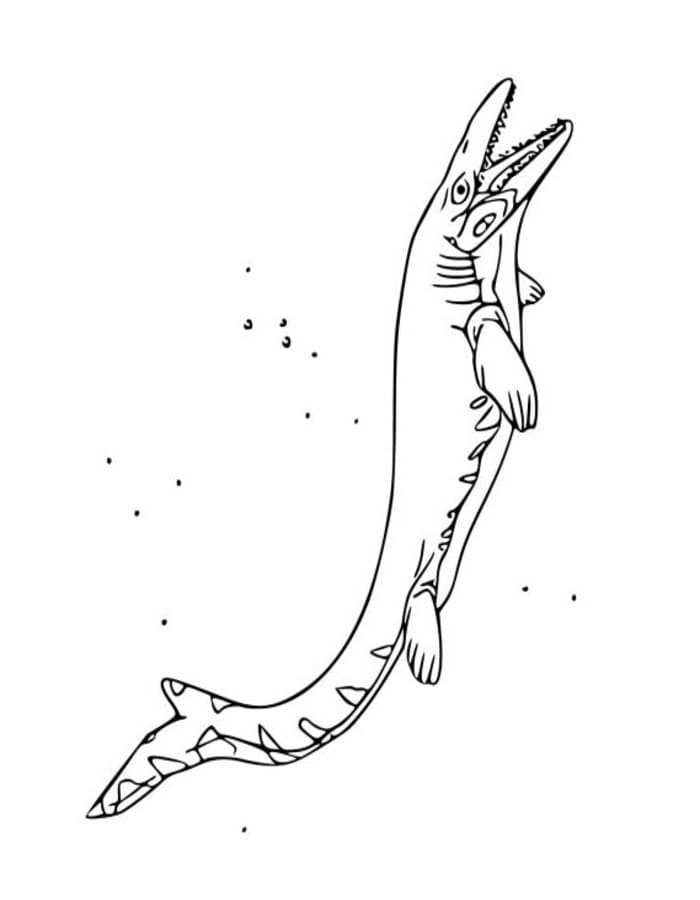 Mosasaurus gratis afdrukbaar basis