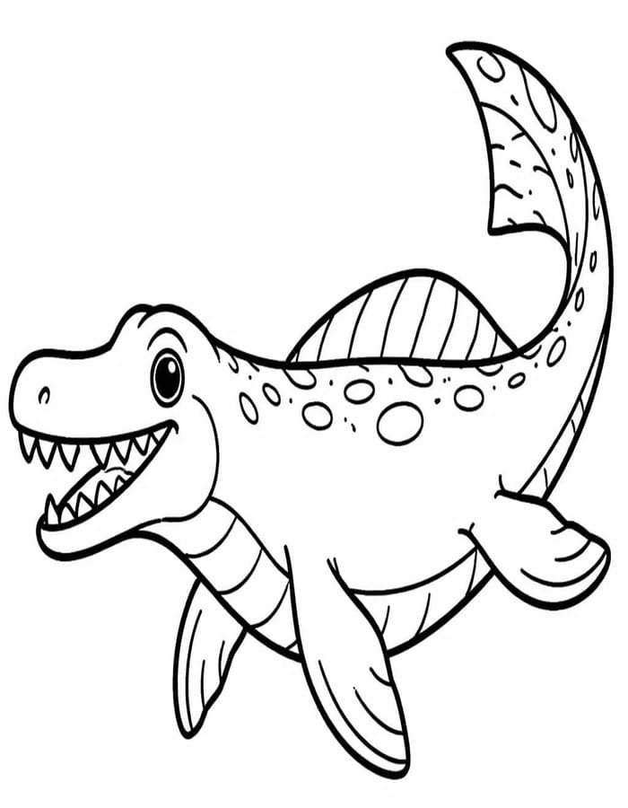 Mosasaurus gratis afdrukbaar eenvoudig