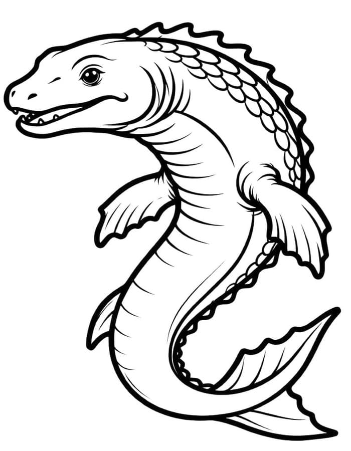 Mosasaurus gratis afdrukbaar simpel