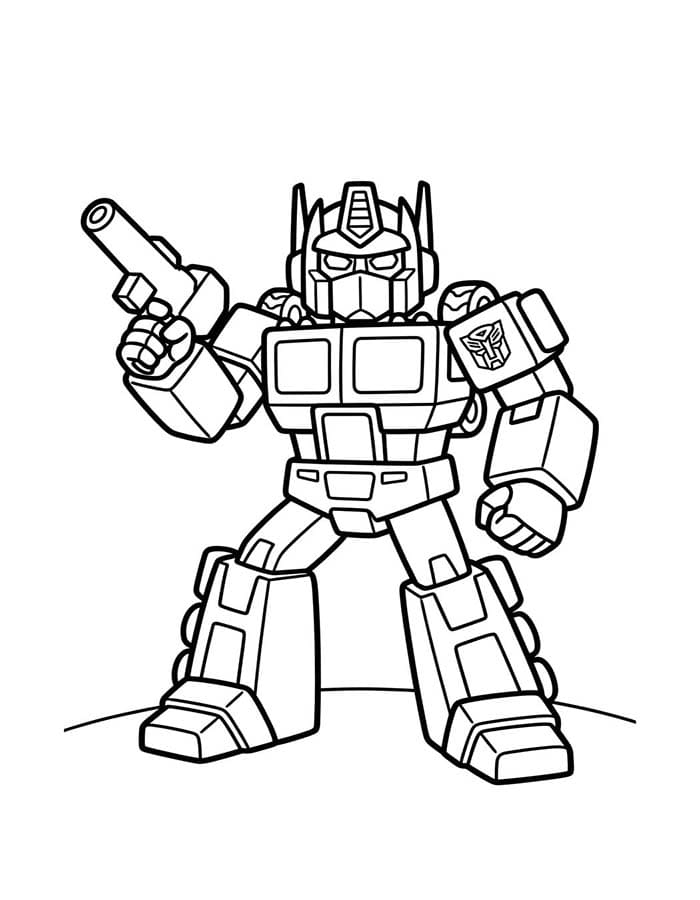 Optimus Prime afdrukbaar eenvoudig