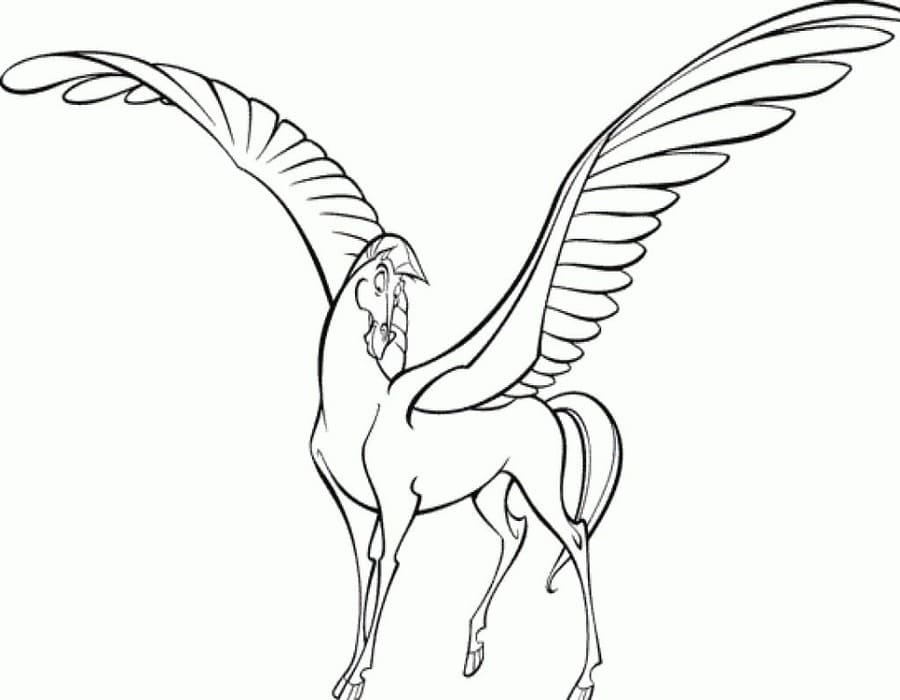 Pegasus afdrukbaar simpel