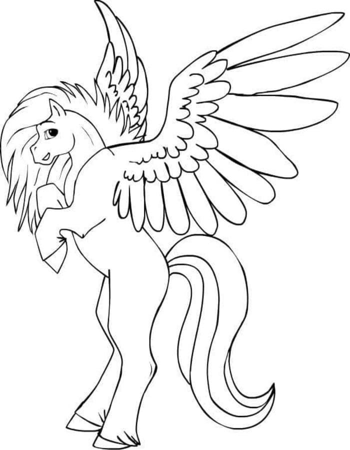 Pegasus gratis afdrukbaar eenvoudig