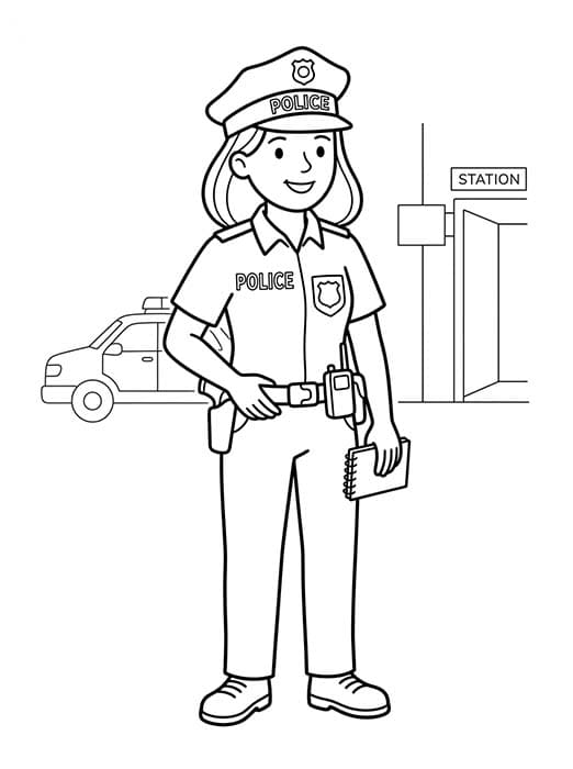 Politie afdrukbaar basis