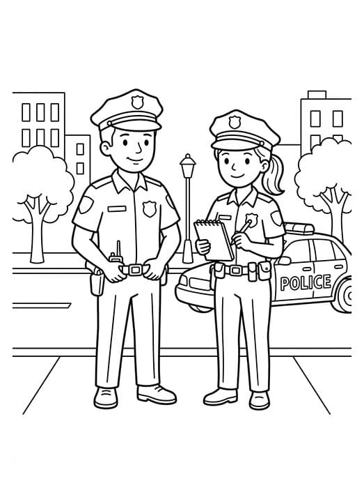 Politie afdrukbaar eenvoudig