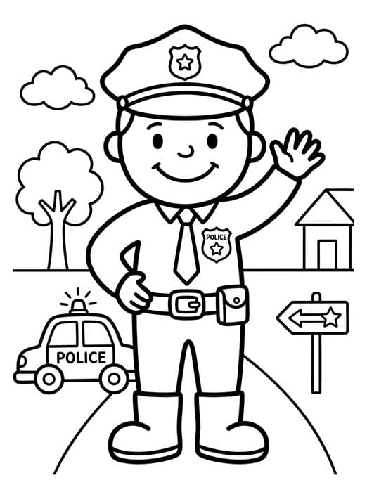 Politie gratis afdrukbaar simpel