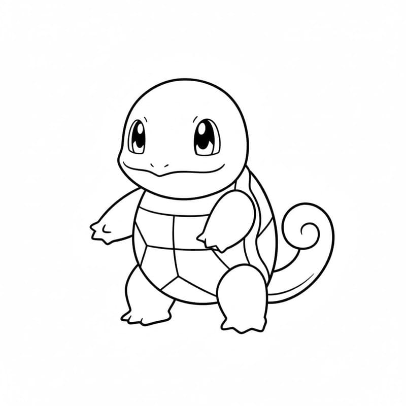 Squirtle afdrukbaar eenvoudig