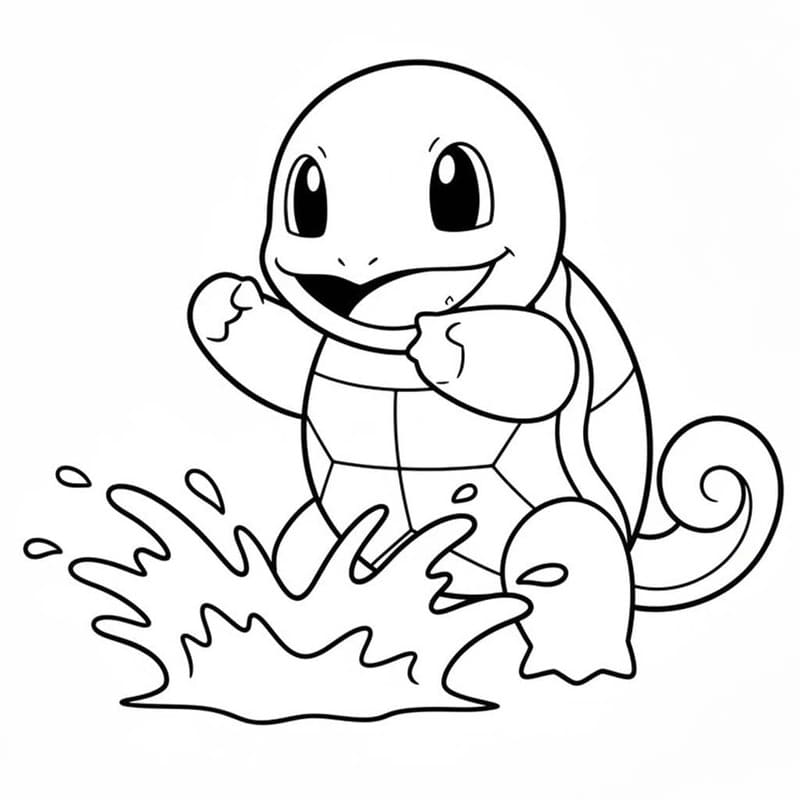 Squirtle afdrukbaar voor kinderen