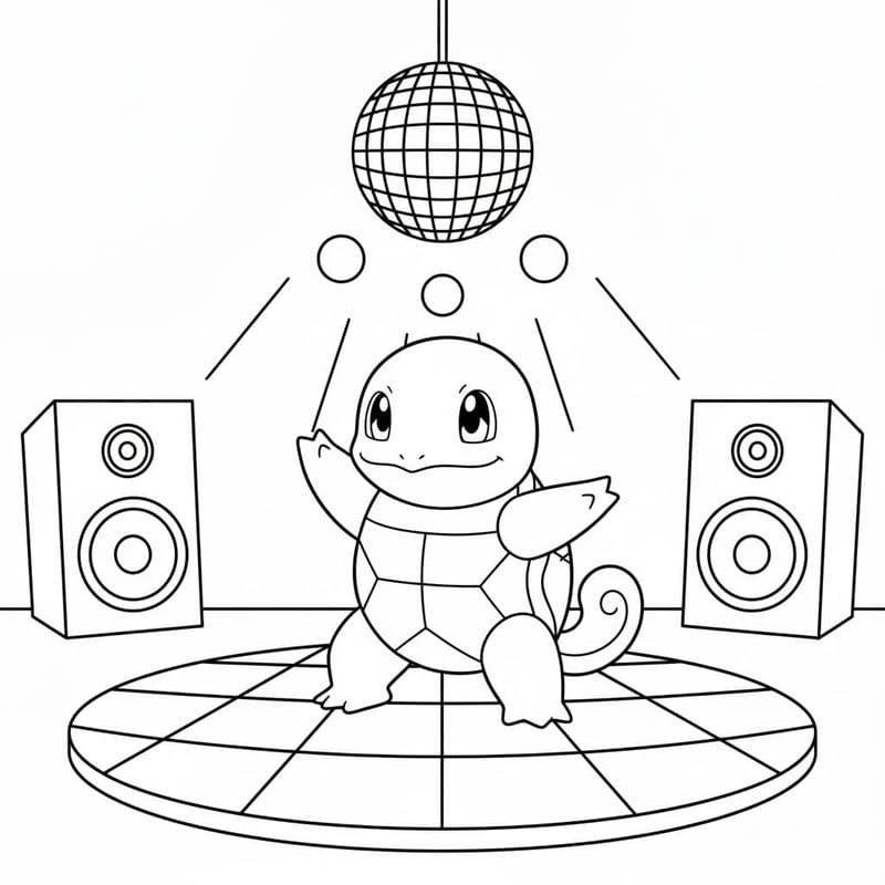 Squirtle gratis afdrukbaar simpel