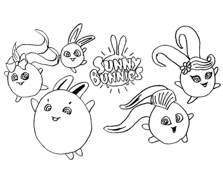 Sunny Bunnies gratis afdrukbaar basis
