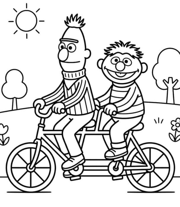 Tekenen Bert en Ernie voor kinderen