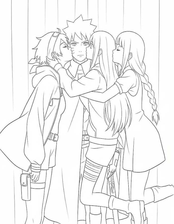 Tekenen Boruto afdrukbaar basis