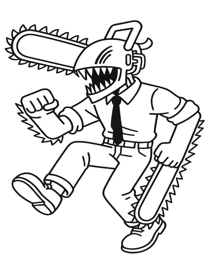Tekenen Chainsaw Man eenvoudig