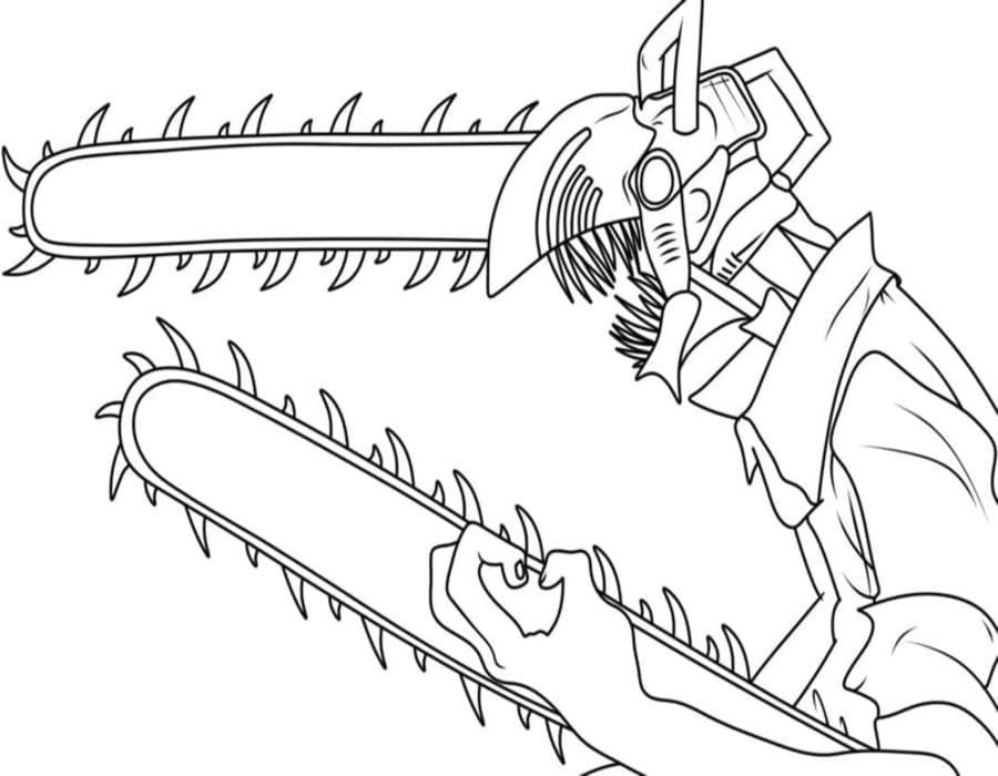 Tekenen Chainsaw Man simpel