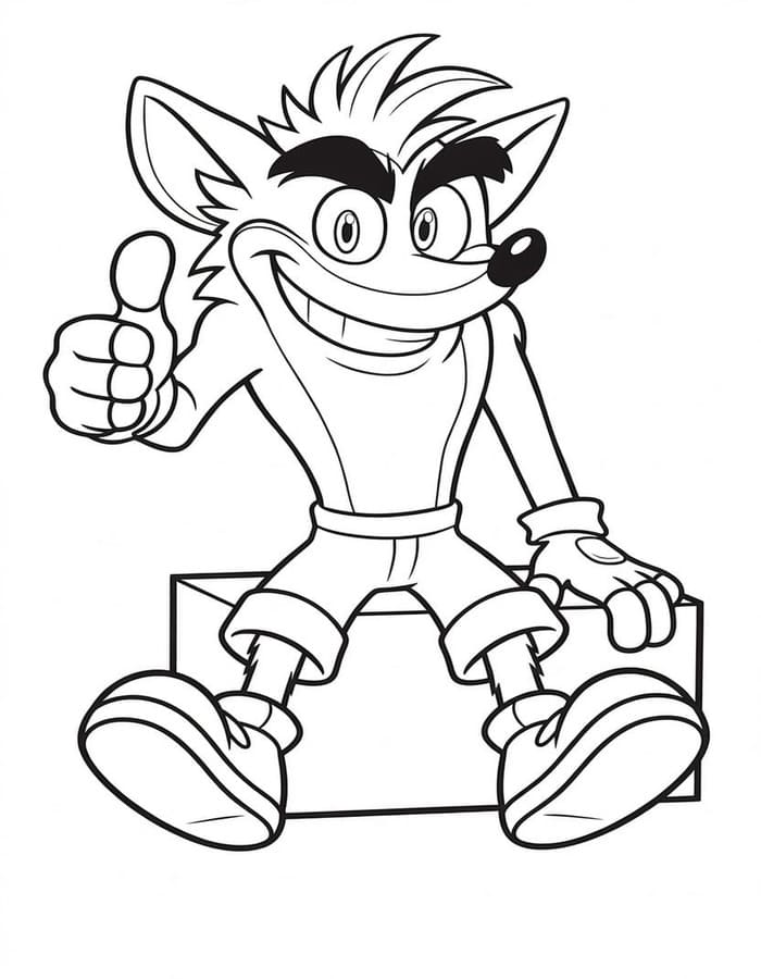 Tekenen Crash Bandicoot afdrukbaar