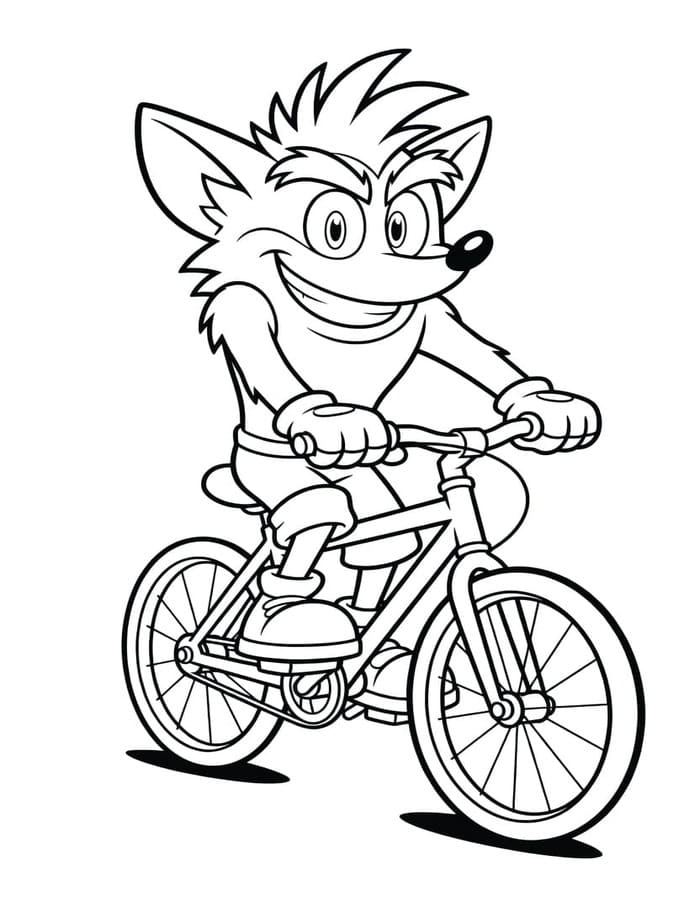 Tekenen Crash Bandicoot gratis afdrukbaar eenvoudig