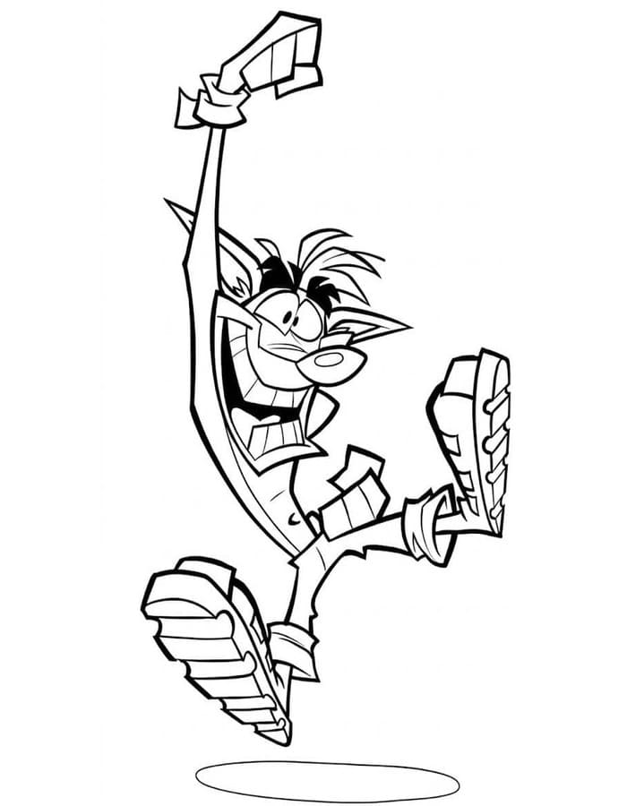 Tekenen Crash Bandicoot gratis afdrukbaar