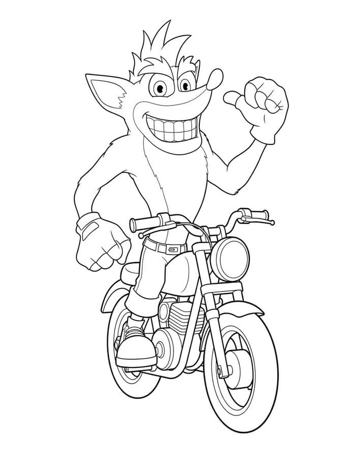 Tekenen Crash Bandicoot gratis basis