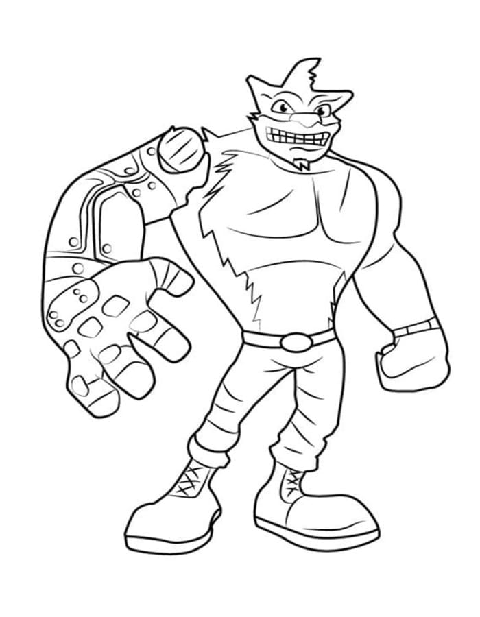 Tekenen Crash Bandicoot gratis eenvoudig