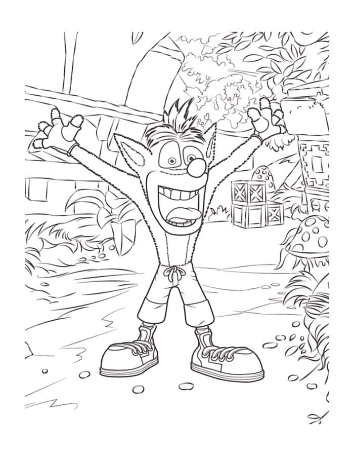 Tekenen Crash Bandicoot gratis
