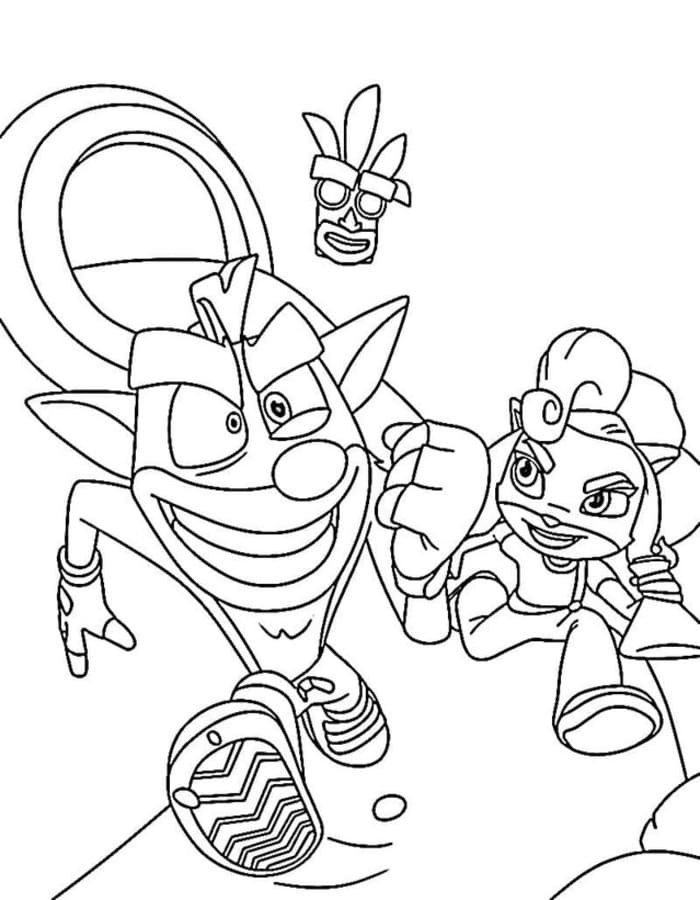 Tekenen Crash Bandicoot voor kinderen