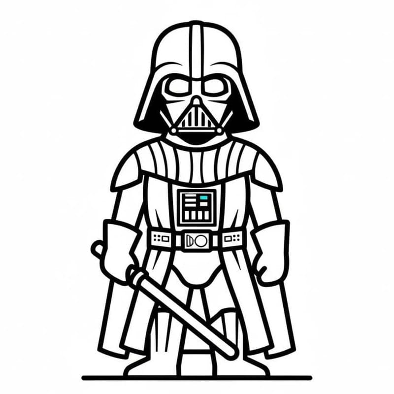 Tekenen Darth Vader afdrukbaar eenvoudig