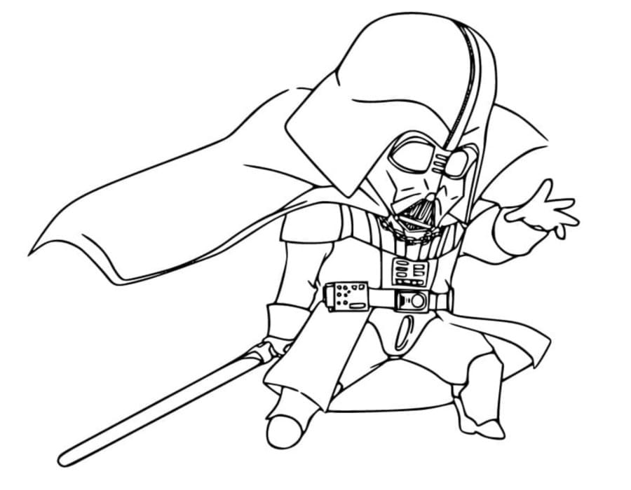 Tekenen Darth Vader afdrukbaar simpel