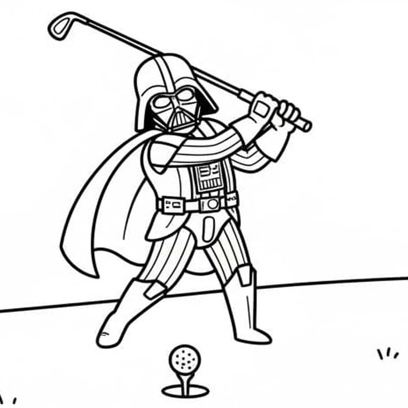 Tekenen Darth Vader gratis afdrukbaar eenvoudig