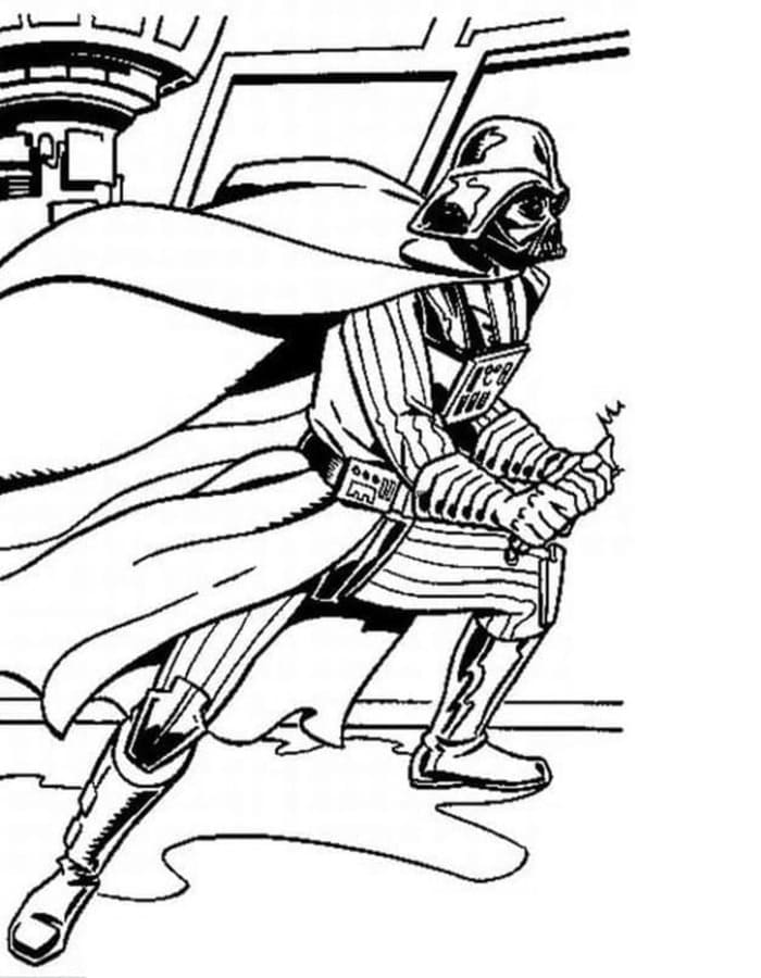 Tekenen Darth Vader gratis afdrukbaar