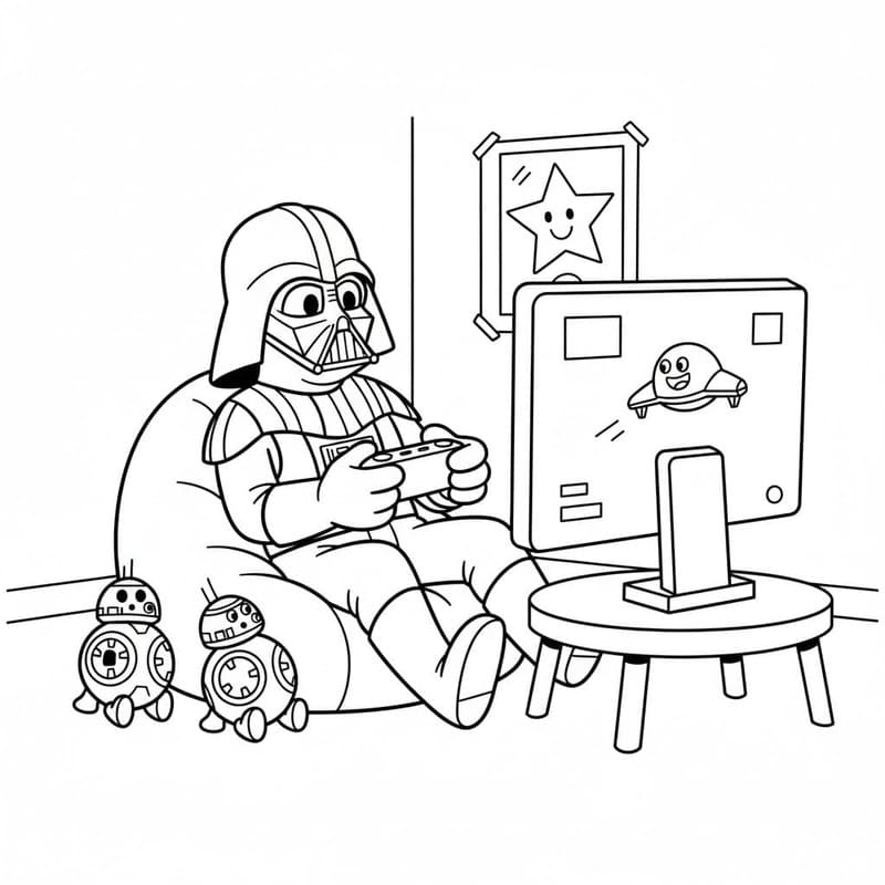 Tekenen Darth Vader gratis simpel