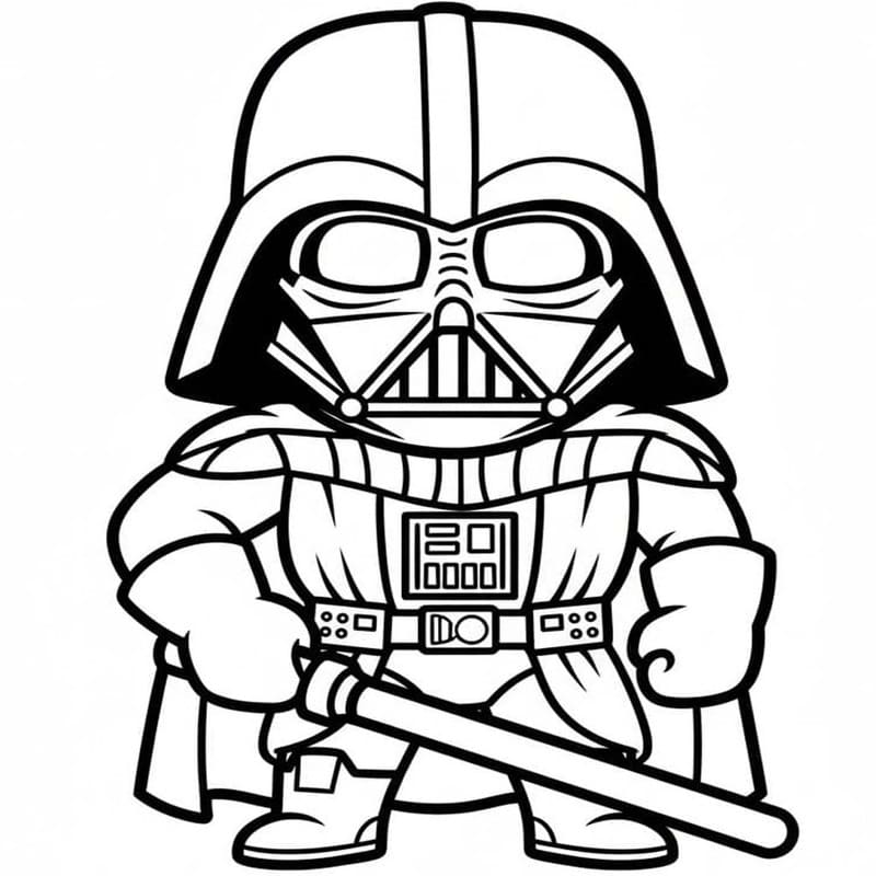 Tekenen Darth Vader simpel