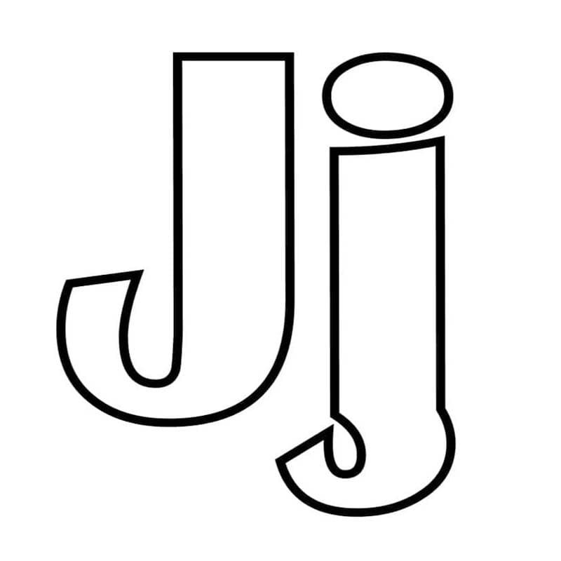 Tekenen Letter J afdrukbaar eenvoudig