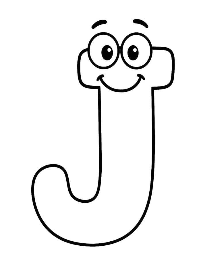 Tekenen Letter J afdrukbaar