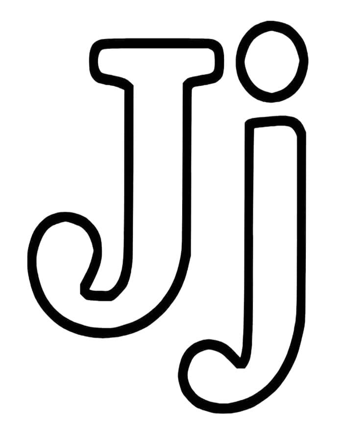 Tekenen Letter J gratis afdrukbaar eenvoudig