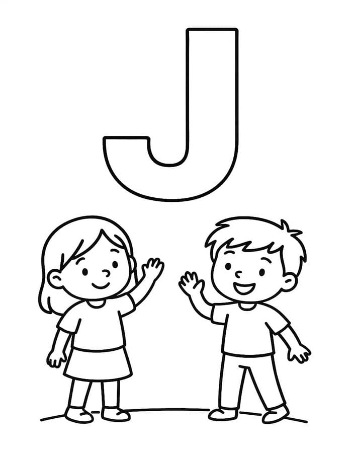 Tekenen Letter J gratis