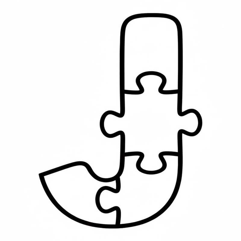 Tekenen Letter J gratis voor kinderen