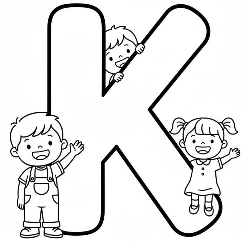 Tekenen Letter K basis