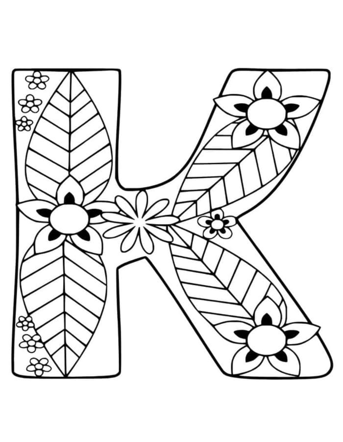 Tekenen Letter K eenvoudig