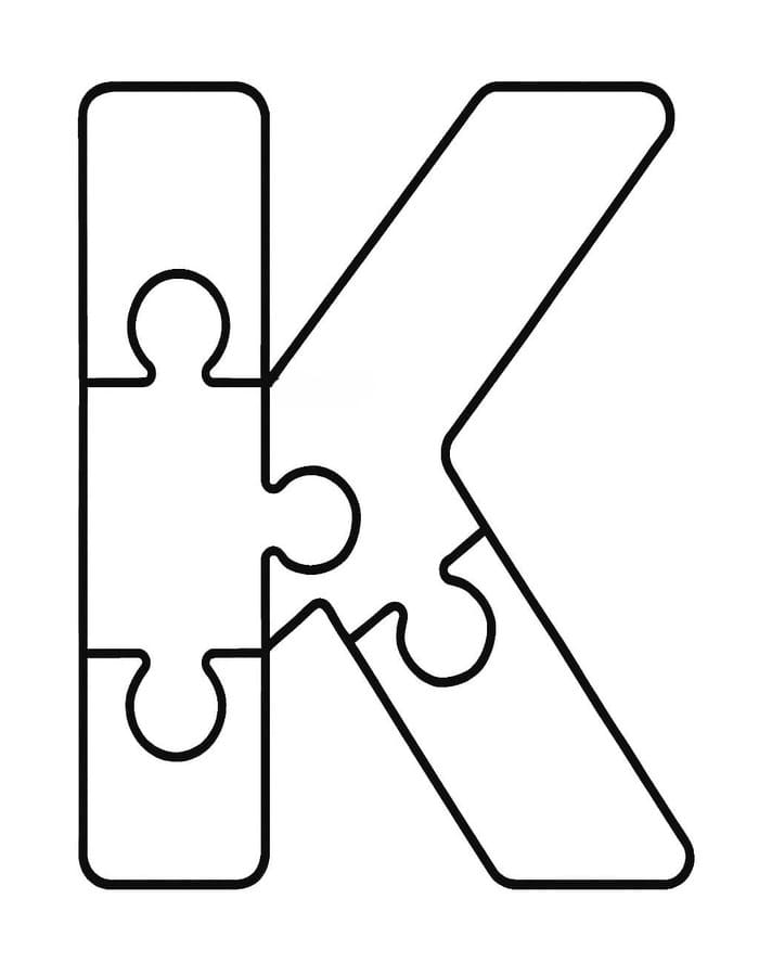 Tekenen Letter K gratis afdrukbaar simpel