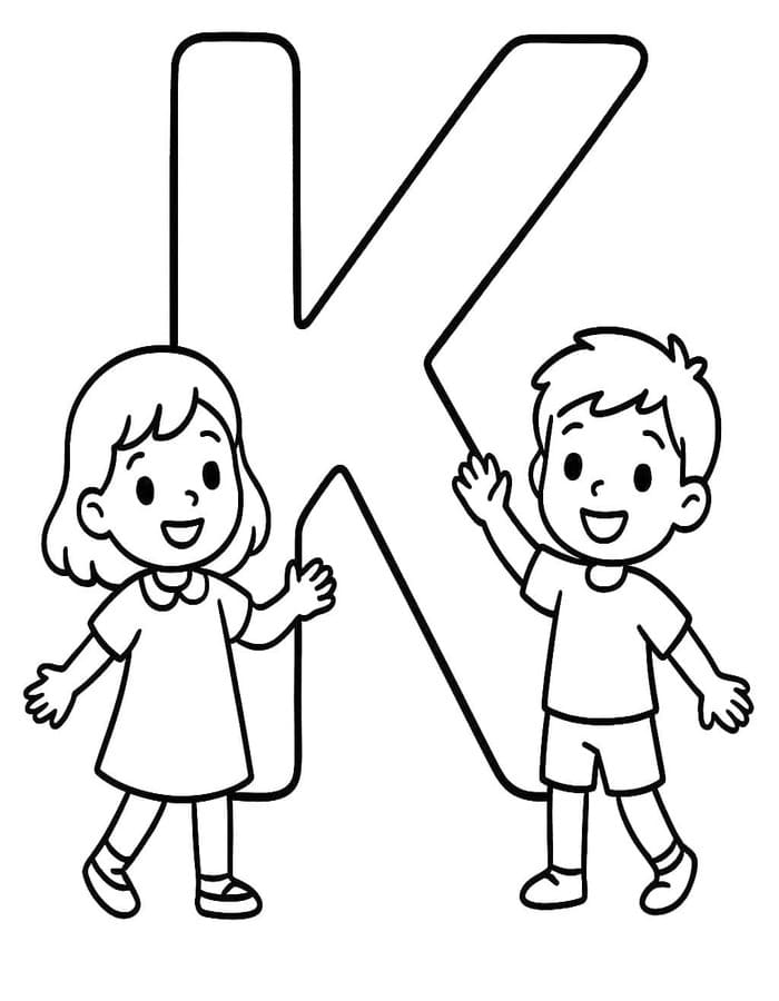Tekenen Letter K gratis basis