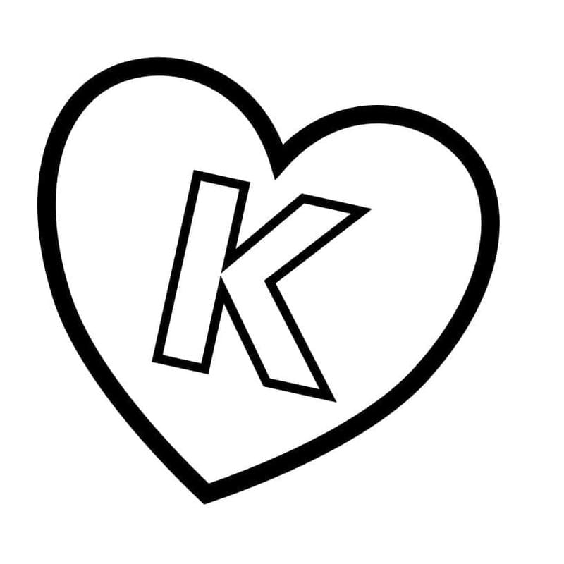 Tekenen Letter K gratis eenvoudig