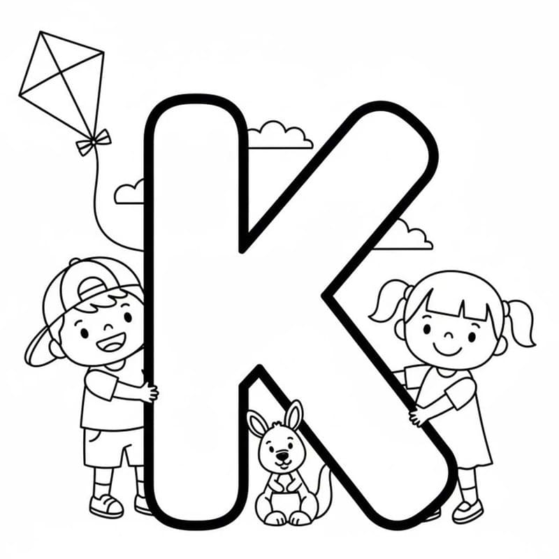 Tekenen Letter K gratis