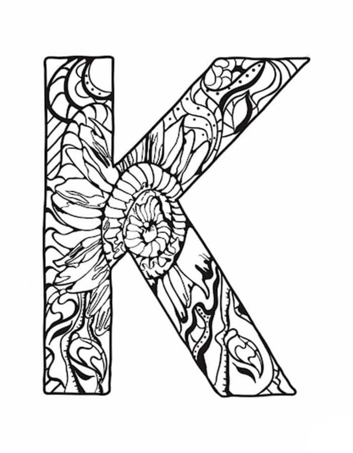 Tekenen Letter K gratis simpel